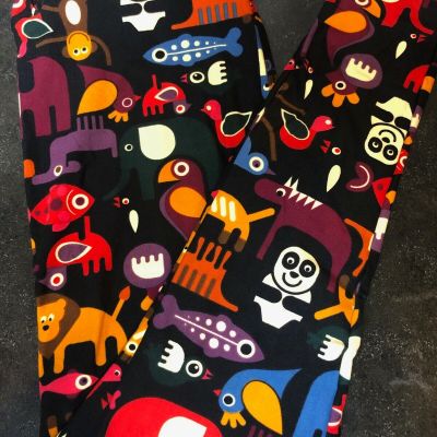 LuLaRoe 2019 Launch One Size (OS) Leggings | Bright and Colorful Cute Pets